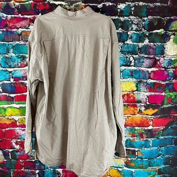 Duluth Trading Co Long Sleeve Button Down Shirt Size 2XLT Cotton - Picture 5 of 5